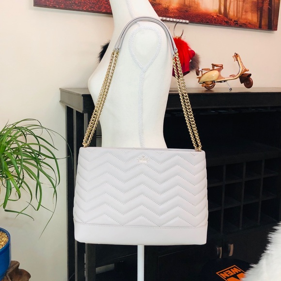 Kate Spade Reese Park Lorie Shoulder Bag Ash Grey - Picture 7 of 8